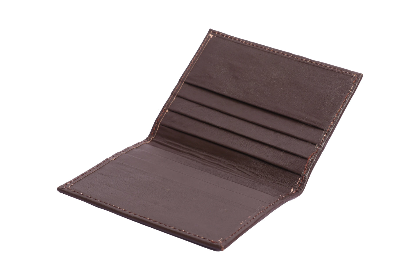 Brown Vertical Genuine Leather Wallet for Cards & Visiting Cards Luxuriesbliss