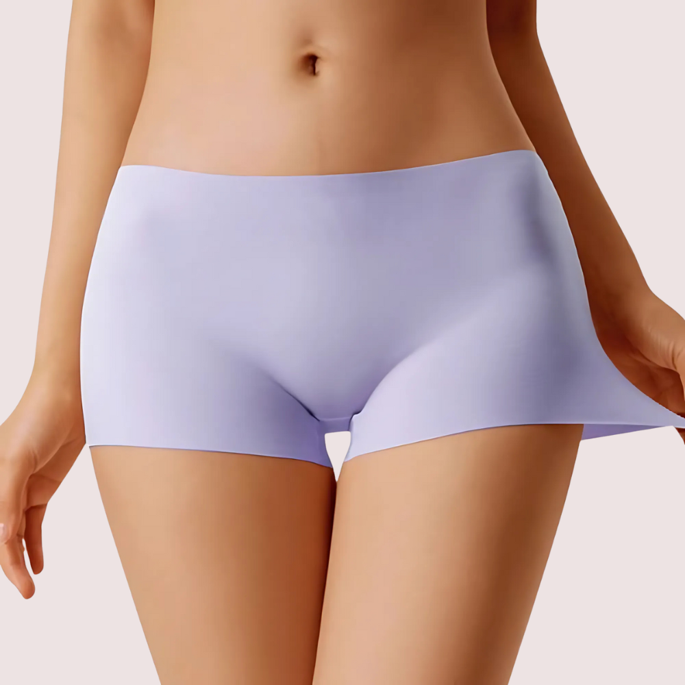 Women&#39;s Seamless Ice Silk Boyshorts Panties (4pcs)
