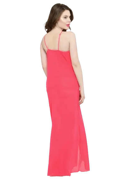 deep neck Nightgown Rose Lace Bridal - luxuriesbliss