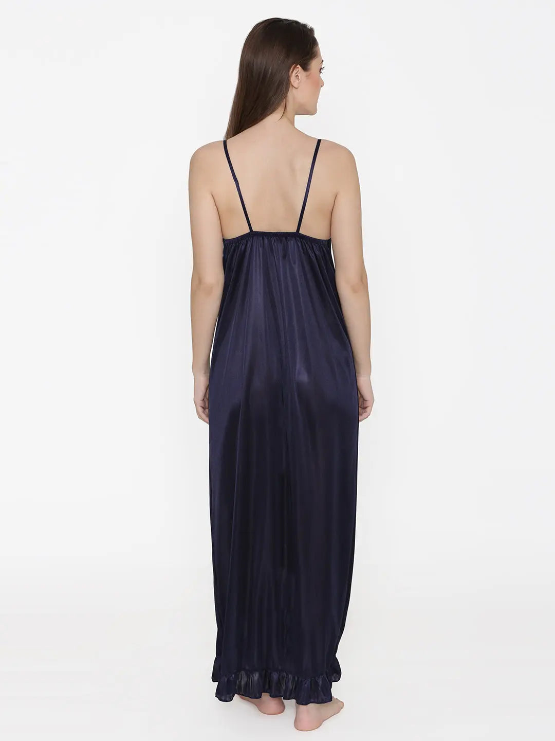 Elegant Multi-Color Solid Nightdress - Navy Blue, Pink, Red - luxuriesbliss