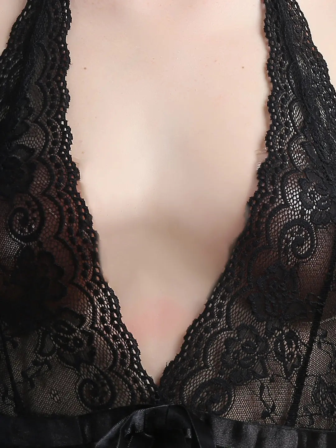 Women Lace Leotard Teddy Bodysuit black bodysuit - luxuriesbliss