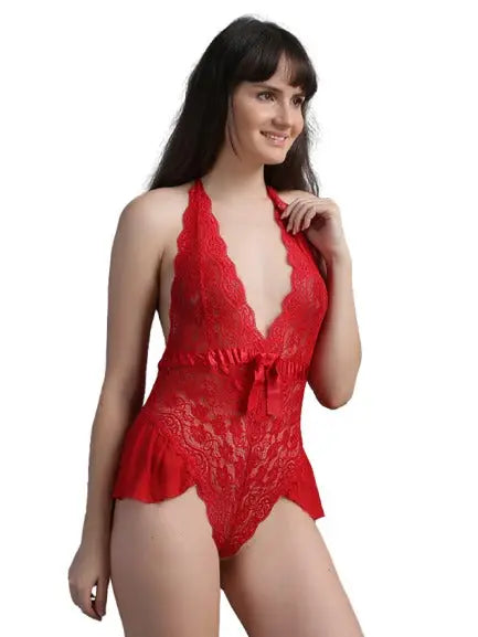 Women Lace Leotard Teddy Bodysuit black bodysuit - luxuriesbliss