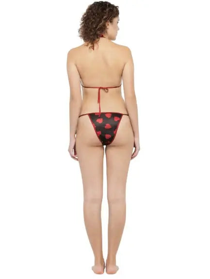 Women Printed Robe and Lingerie Set - luxuriesbliss