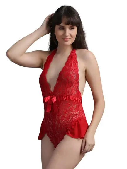 Women Lace Leotard Teddy Bodysuit black bodysuit - luxuriesbliss