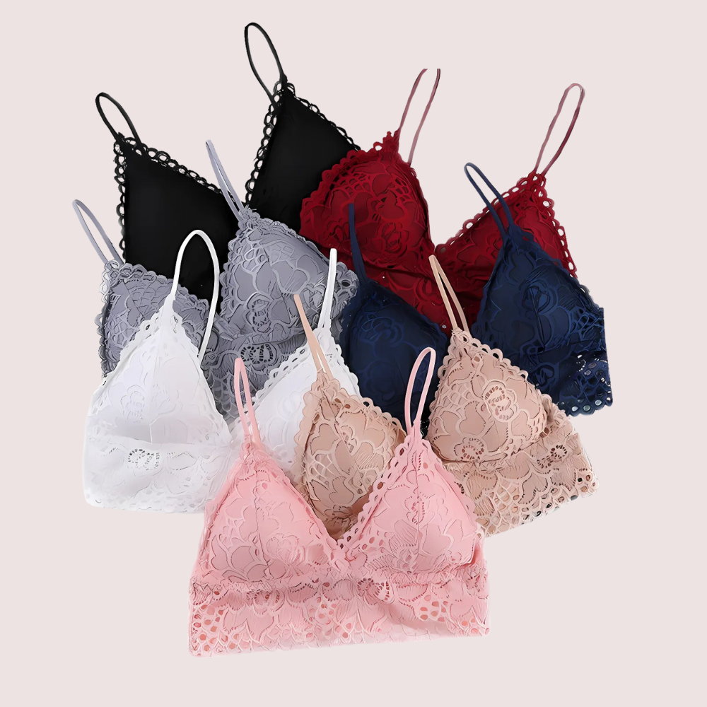 2 pack Luxuries Bliss fashion padded lace bralette
