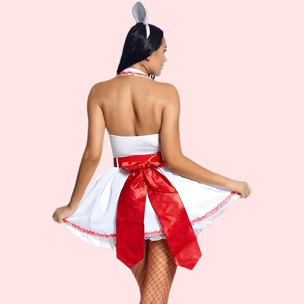 Nurse Role-Play Costume with Luxury Lace Panty