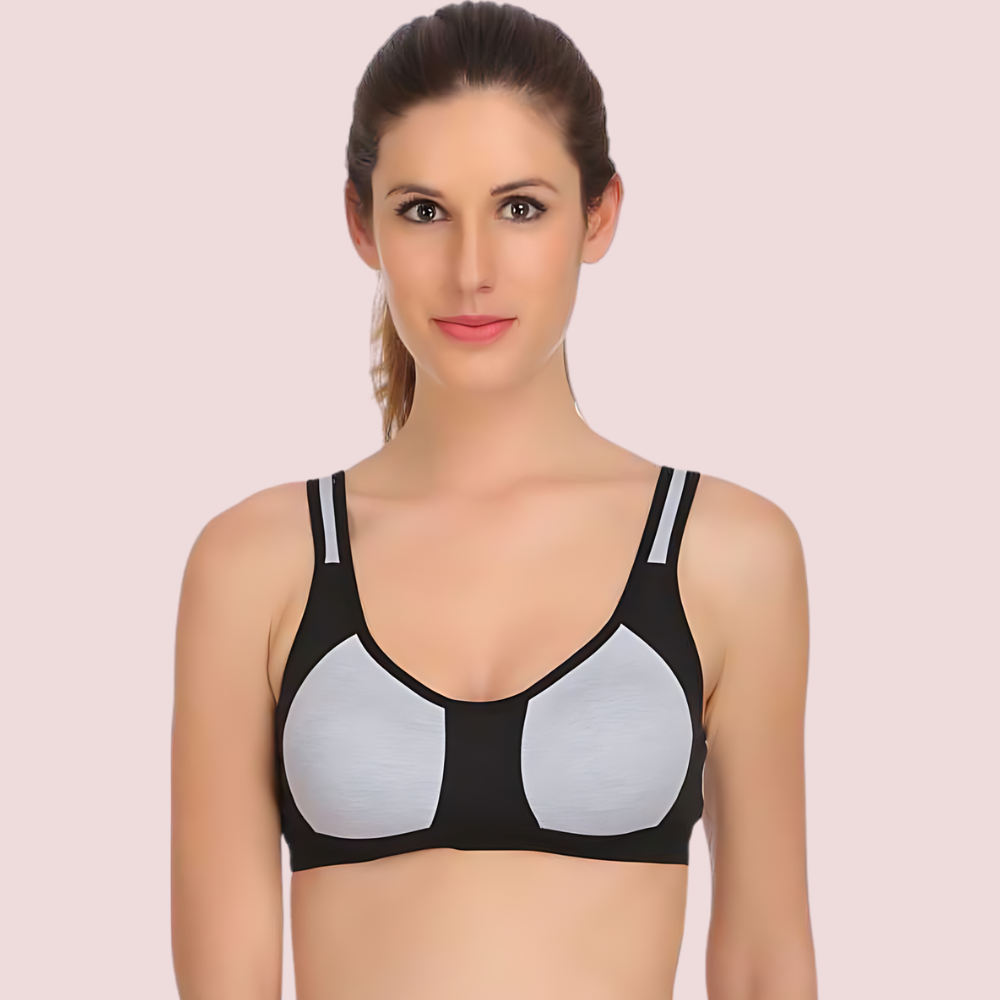 &quot;Non&quot; padded medium impact Sports bra ( 2 Pack )