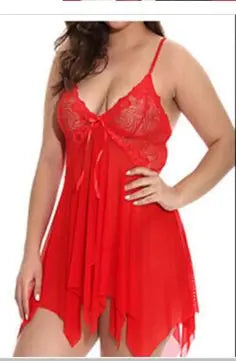 Elegant Sheer Lace Babydoll Lingerie Set - luxuriesbliss