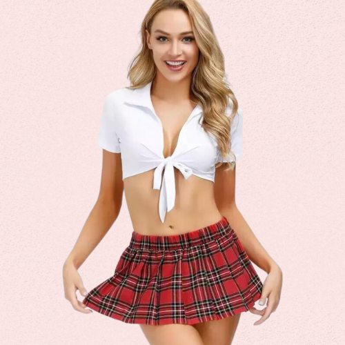 Babydoll’s School Costume Set with Luxury Panty Gift