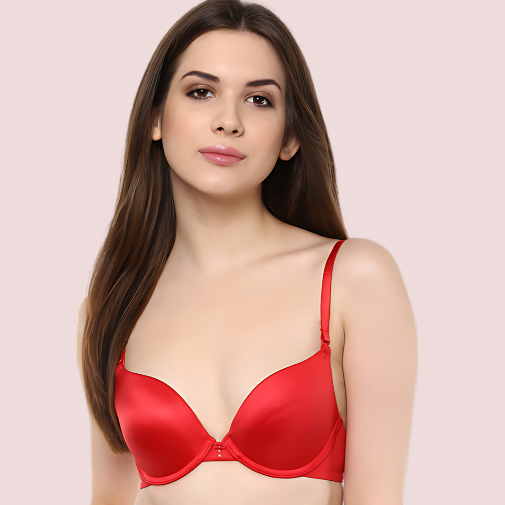 Smooth Sexy Hot Red Bridal Bra (Pk Of 2)