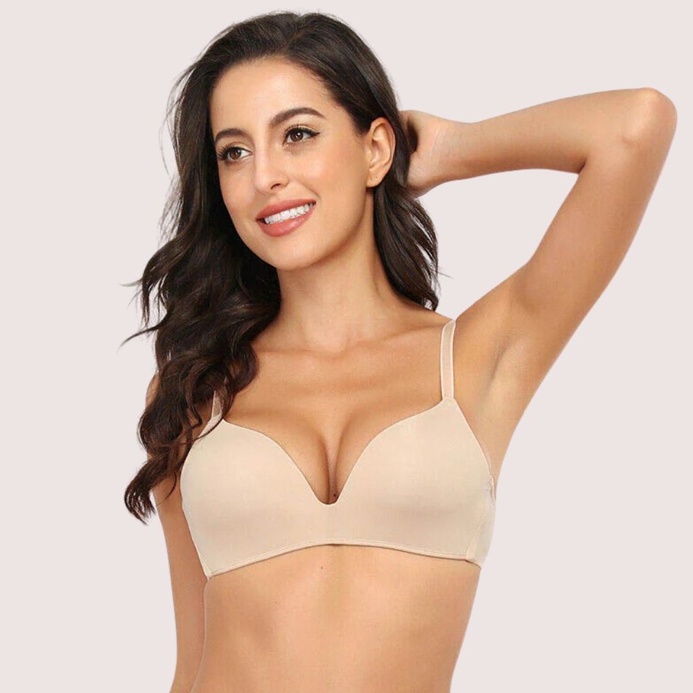 2 Pack Luxury Seamless Padded Non-Wired Push-Up Bra